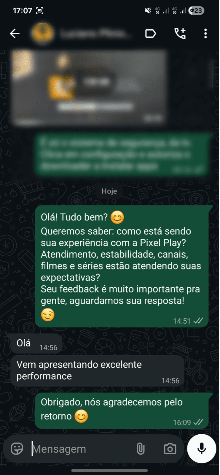 Feedback de cliente